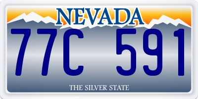 NV license plate 77C591