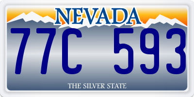 NV license plate 77C593