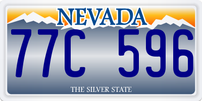 NV license plate 77C596