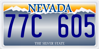NV license plate 77C605