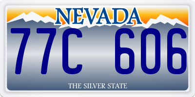 NV license plate 77C606