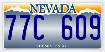NV license plate 77C609