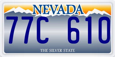 NV license plate 77C610