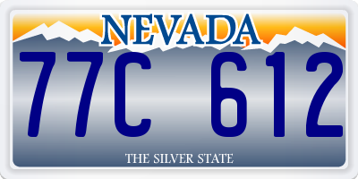 NV license plate 77C612