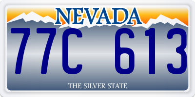 NV license plate 77C613