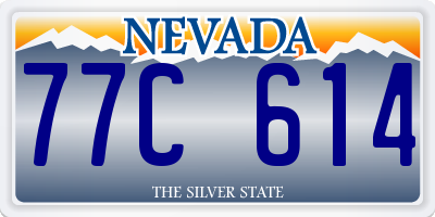 NV license plate 77C614