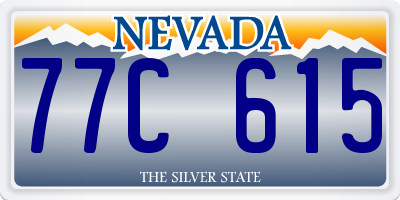 NV license plate 77C615