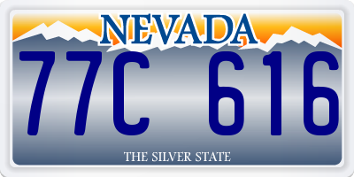 NV license plate 77C616
