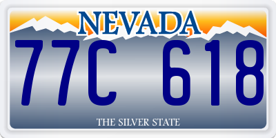NV license plate 77C618