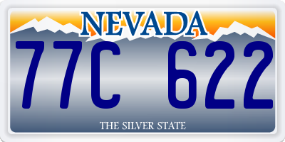NV license plate 77C622