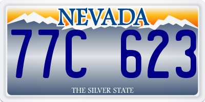 NV license plate 77C623