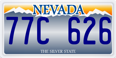 NV license plate 77C626