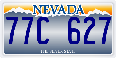 NV license plate 77C627