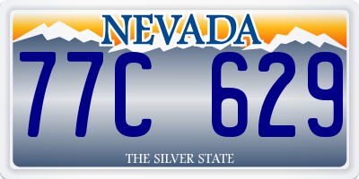 NV license plate 77C629