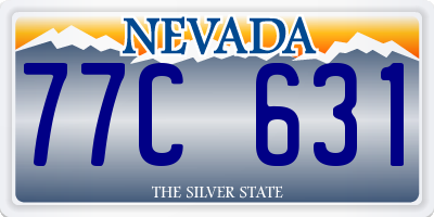 NV license plate 77C631