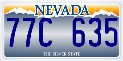 NV license plate 77C635
