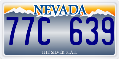 NV license plate 77C639