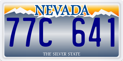 NV license plate 77C641