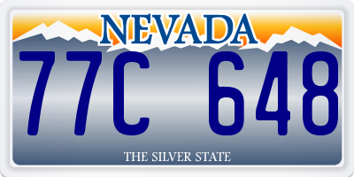 NV license plate 77C648