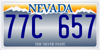 NV license plate 77C657