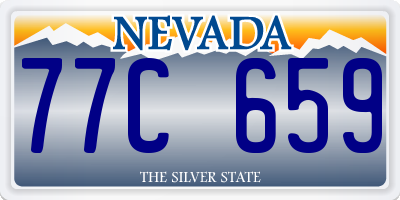 NV license plate 77C659