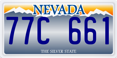 NV license plate 77C661