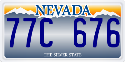 NV license plate 77C676