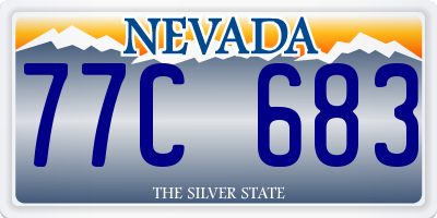 NV license plate 77C683