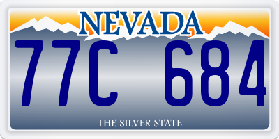 NV license plate 77C684