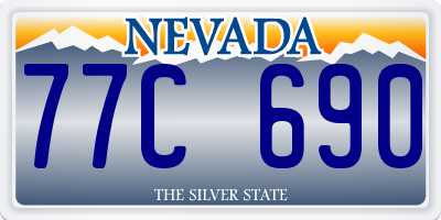 NV license plate 77C690
