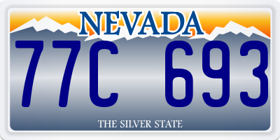 NV license plate 77C693