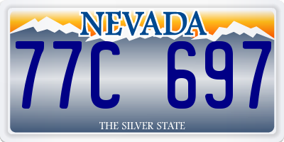 NV license plate 77C697