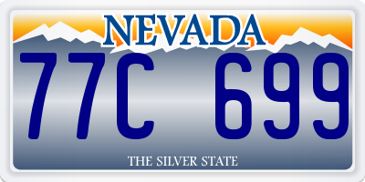 NV license plate 77C699