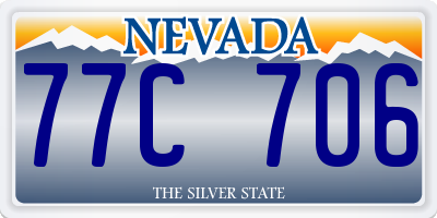 NV license plate 77C706