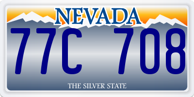 NV license plate 77C708
