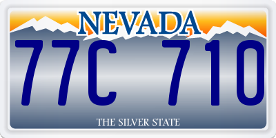 NV license plate 77C710