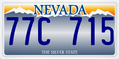 NV license plate 77C715