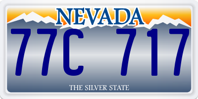 NV license plate 77C717