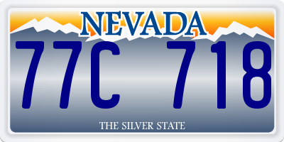 NV license plate 77C718