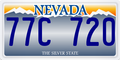 NV license plate 77C720
