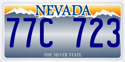 NV license plate 77C723