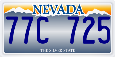 NV license plate 77C725