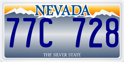 NV license plate 77C728