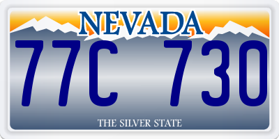 NV license plate 77C730