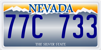 NV license plate 77C733