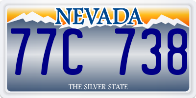 NV license plate 77C738