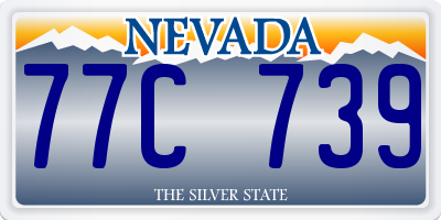 NV license plate 77C739