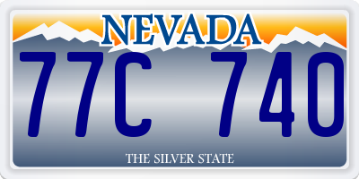 NV license plate 77C740