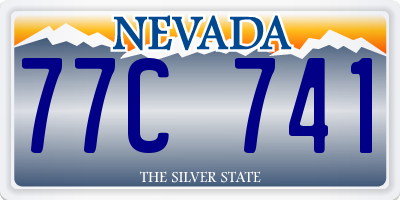 NV license plate 77C741