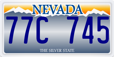 NV license plate 77C745